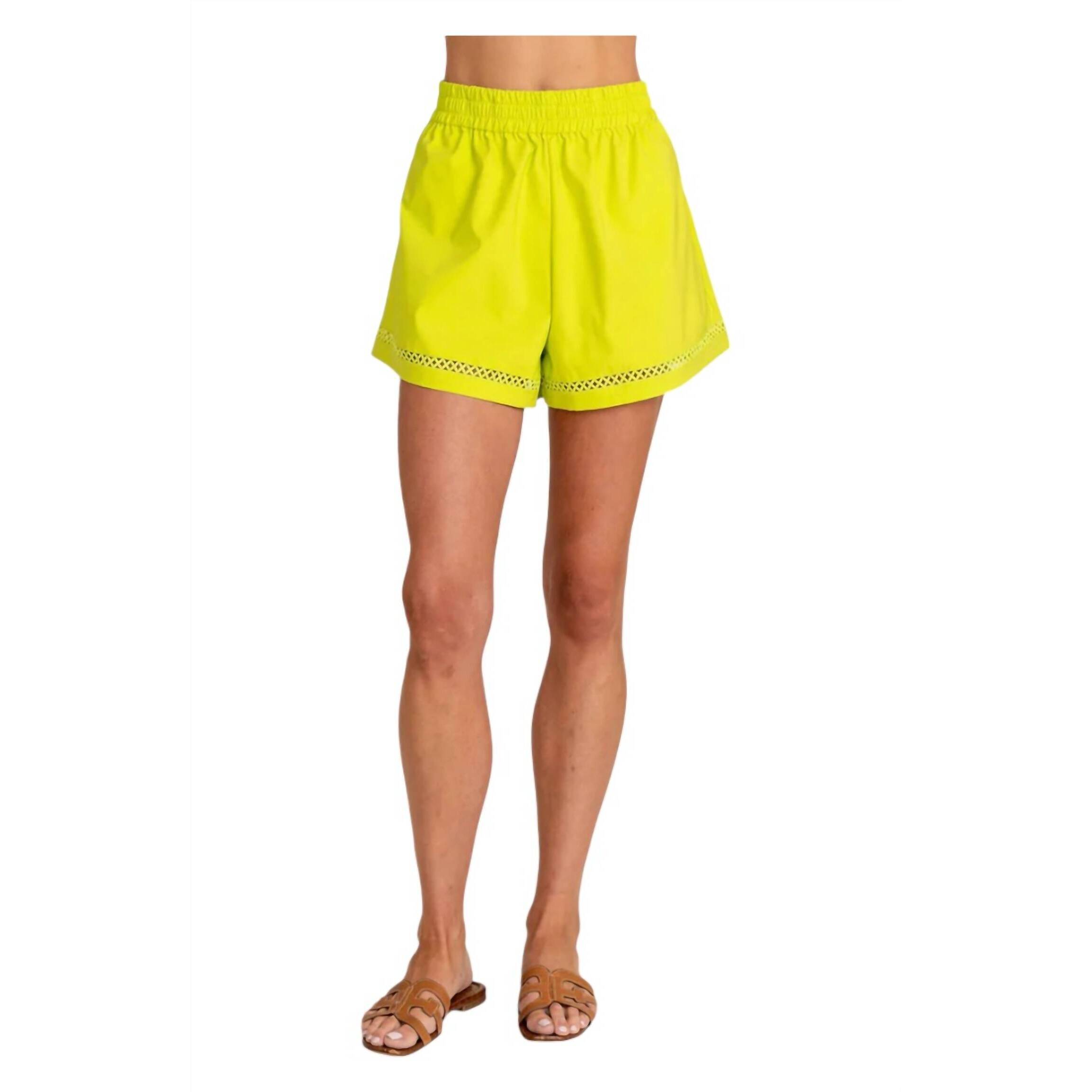 New Alden Adair Celine Shorts In Citrus